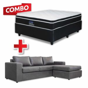 Master Sleep Euro Top Double Base Set & Universal Couch Combo Deal